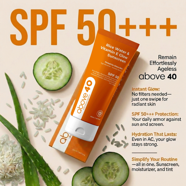 Rice Water & Vitamin E Glow Sunscreen (SPF 50)